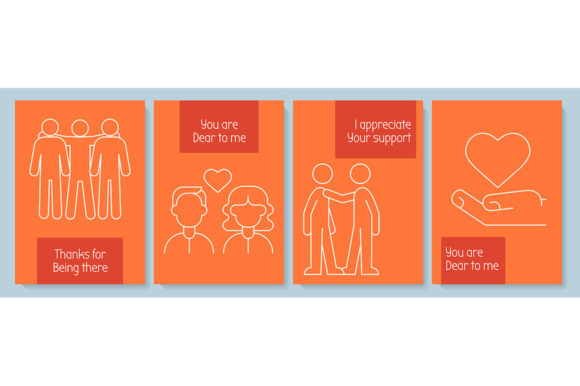 Appreciation and Gratitude Postcards Set: Graphics for Real Business Use