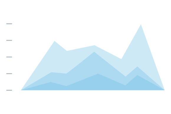 Area Chart Icon: Graphics for Data Visuals