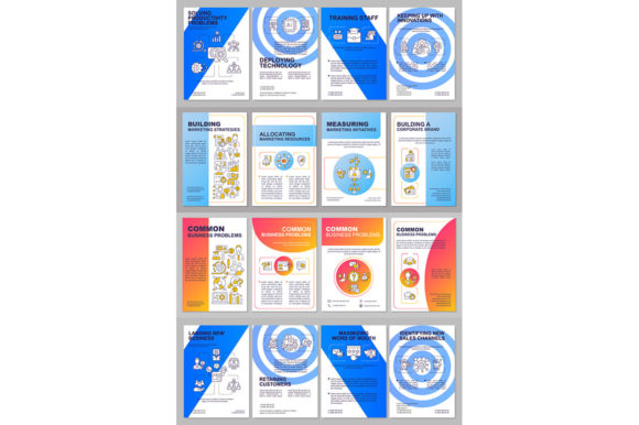 Business Challenges Brochure Templates: Graphics for Real Projects