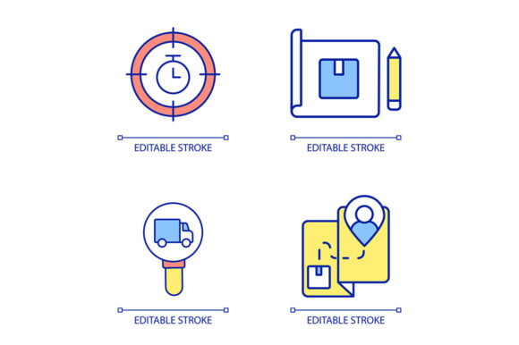 Business Development RGB Color Icon Set: Graphics and Icons for Modern Branding