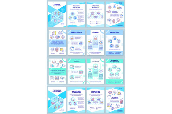 Cosmetic Dentistry Brochure Template Set: Graphics for Professional Publishing