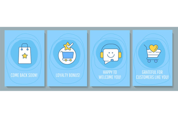 Customer Greeting Card with Color Icons