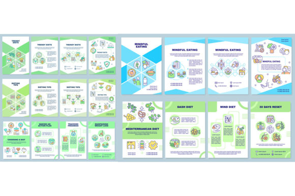 Dieting Brochure Template Set: Graphic Templates for Real Projects
