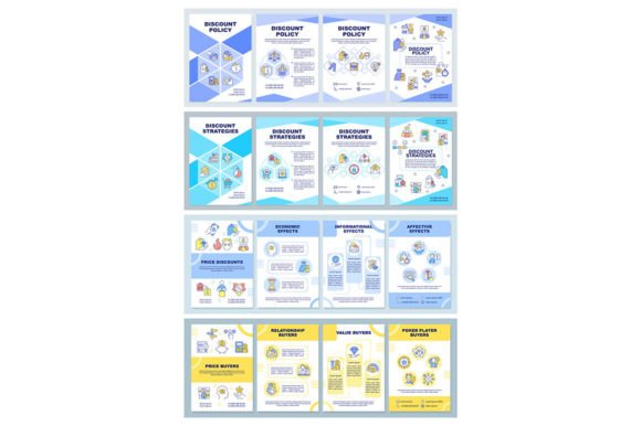 Discount Policy Brochure Template Set: Graphics for Professional Publishing