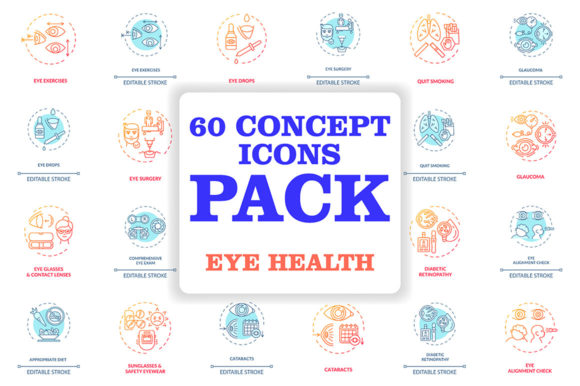 Eye Health Concept Icons Bundle