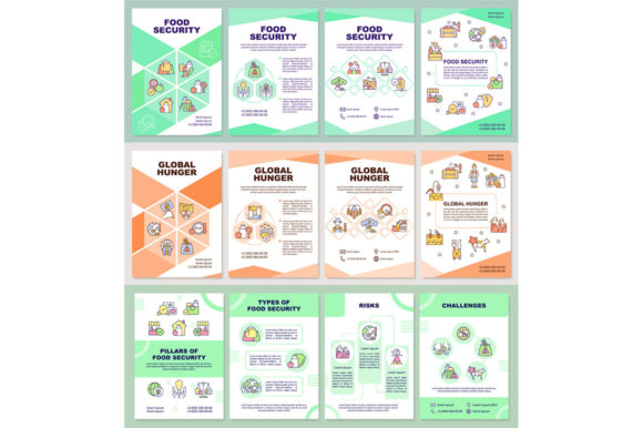 Global Hunger Brochure Template Set: Graphics for Impactful Design