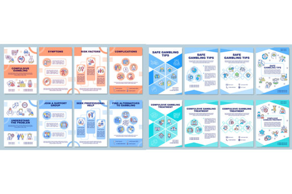 Graphics for Gambling Addiction Brochure Template Set