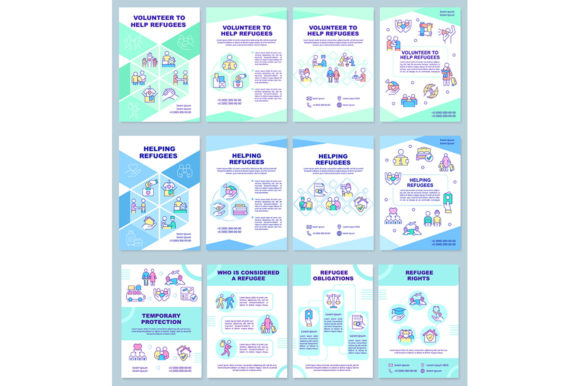 Helping Refugees Brochure Template Set: Graphic Templates for Real Projects