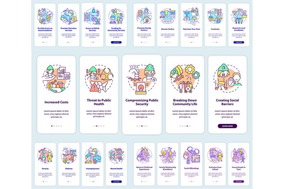 Homelessness Problems and Solutions Apps Graphics