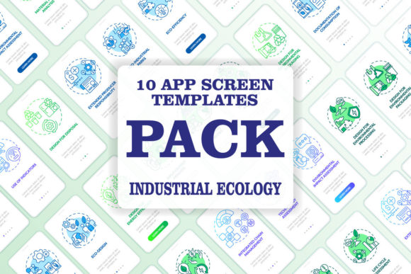 Industrial Ecology Onboarding Mobile App Graphics