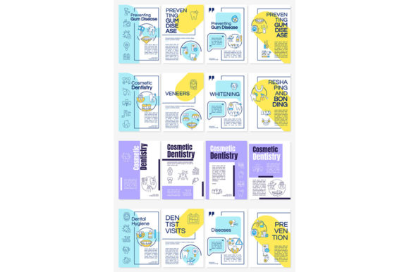 Oral Health Brochure Template Set: Graphics for Professional Publishing