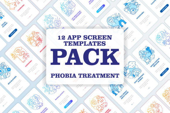 Phobia Treatment Onboarding Mobile Apps Graphics