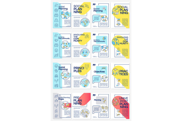 Social Planning Brochure Template Set: Graphics for Branding