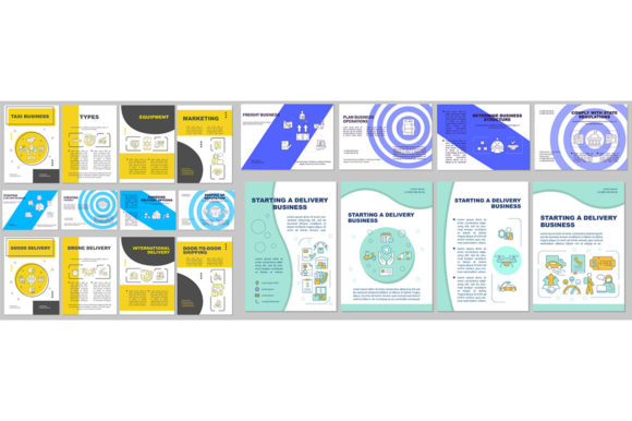 Starting Delivery Business Brochure Set: Graphics for Digital Sellers