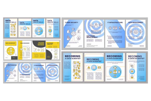 Trendy Professions Brochure Template Set: Graphics for Real Business