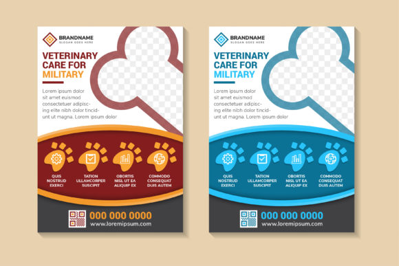 Veterinary Care for Military Flyer Graphics and Print Templates